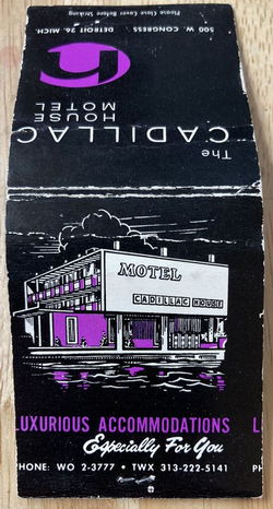 Cadillac House Motel - Matchbook (newer photo)